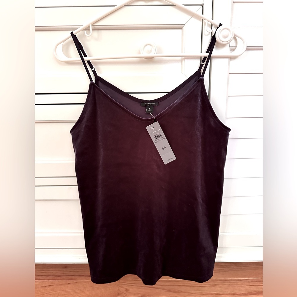 camisole velvet in purple blue